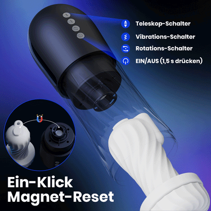 Rocket Cup Masturabtor 3 Rotierend 5 Vibrierend Dehnbar & Heizen