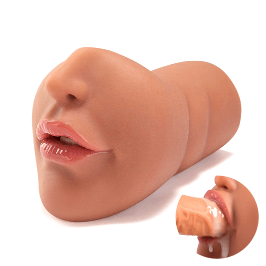 Braune Blowjob Taschenmuschi manueller realistischer Masturbator