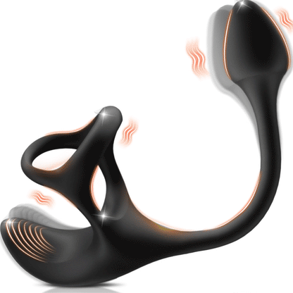 【Free  lub!】Zenith - Anal Plug kugelförmiger Vibrationsstimulator mit Penisringe