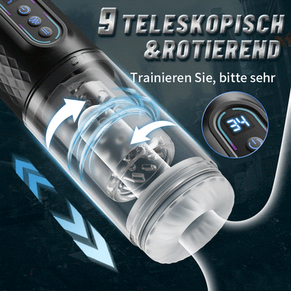 9 Rotierender & schiebender & saugender Masturbator Cup Männlich Männer Sexspielzeug