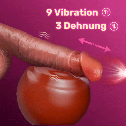 9-Frequenz-Vibration + 3-Frequenz-Teleskop-Penis-Simulation, beheizbar