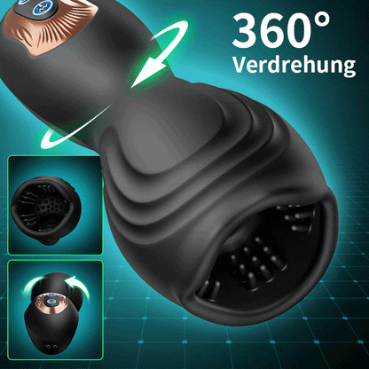 Alex – Intelligenter drehender Multi-Frequenz-Vibrations-Eichel-Trainer