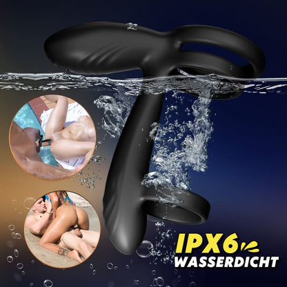 【Neu! 】Warren – 10 Rotationen + 10 Vibrationen Premium-Penisring mit Doppelring