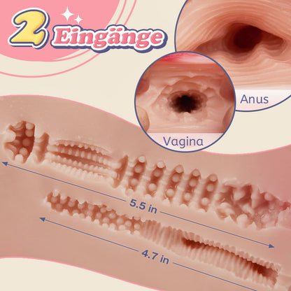 Layla realistischer männlicher Masturbator mit 10 Vibrationsmodi