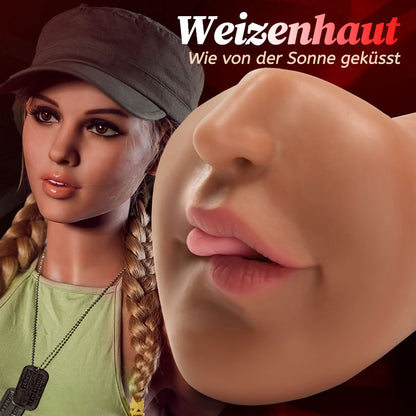 Braune Blowjob Taschenmuschi manueller realistischer Masturbator