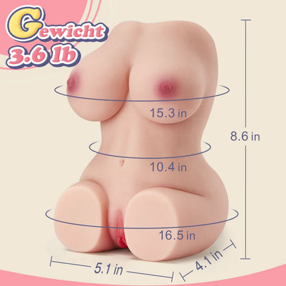 Layla realistischer männlicher Masturbator mit 10 Vibrationsmodi