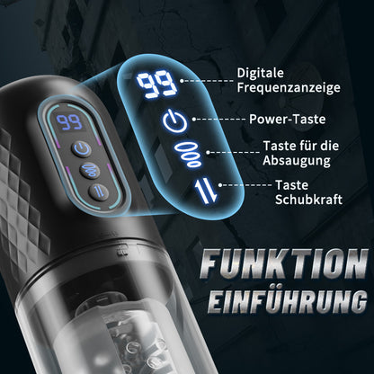 9 Rotierender & schiebender & saugender Masturbator Cup Männlich Männer Sexspielzeug