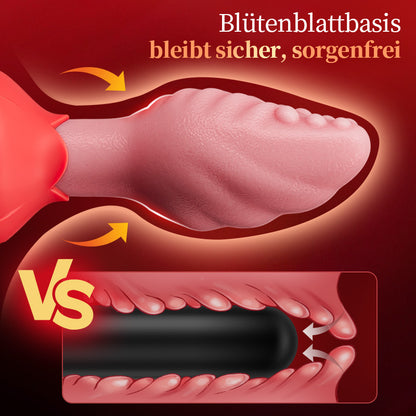 Sera – Zungenförmiger 360° rotierender Analplug mit Rosenbasis für Frauen & Männer