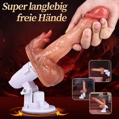 Acmejoy – Sexmaschine, 90°, automatisch verstellbarer Vibrator mit 8 stoßenden, vibrierenden und leckenden Dildos