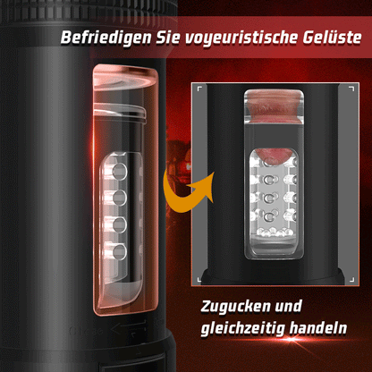Telescope 5  Stoßen 10 Vibrieren 5 Saugen 3 IN 1 Masturbator für Männer