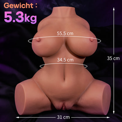 Lena – Verführerischer Oberkörper mit großen Brüsten und einer feuchten, bereiten Muschi für endloses Vergnügen