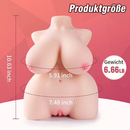 Poppy Vibrator mit Heiz- und Sprachfunktion, realistische Sex-Puppe, 6,66 Pfund