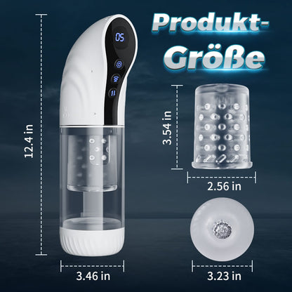 【Neue】9 Saugen&Schieben&Drehen LCD-Masturbator Cup mit Sprachfunktion