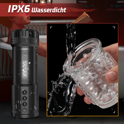 Telescope 5  Stoßen 10 Vibrieren 5 Saugen 3 IN 1 Masturbator für Männer