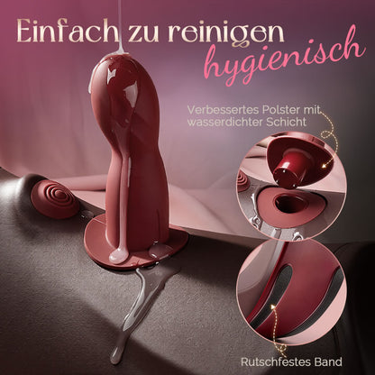 VVD Rider Air Reit-Sexmaschine - Stoßkolben-Dildo mit zwei vibrierenden Aufsätzen | Freihändig
