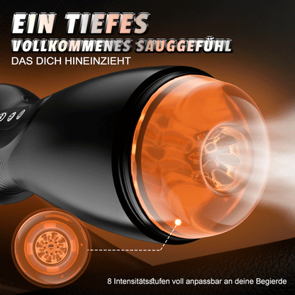 SolaceX - 8 Sucking 10 Vibrating One Touch Orgasm Digital Vacuum Masturbator