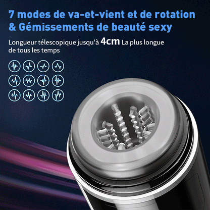 【HOT!】Deepthroat automatischer teleskopdrehunger Masturbator mit Saugnapf