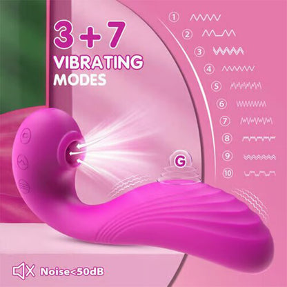 10 Vibrating 5 Flapping Sucking Klitoris lecken und G Spot Vibrator