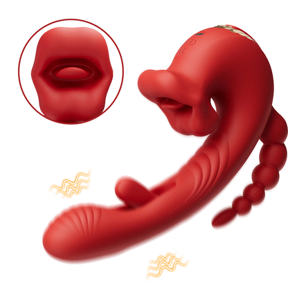 Little Angel – 9-Frequenz-Beißen, Vibrieren, Schlagen, Stimulieren von Klitoris, Vagina und Anus gleichzeitig