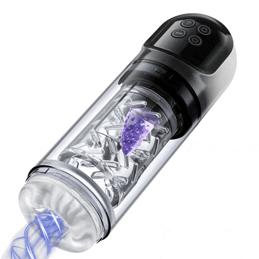 Vortex - 7 Saugmodi 7 Rotationen Stroker – 3D realistisches Gefühl wasserdichtes Heiß- & Kaltwasser-Spa Vakuum-Pumpen Masturbator
