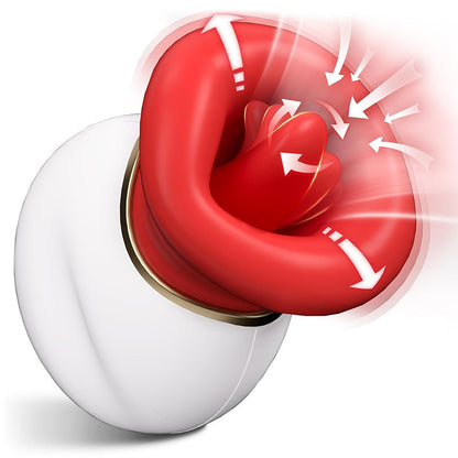 Mund Zunge 4-in-1 Lecken & Beißen & Saugen & Vibrator für Klitorisstimulation