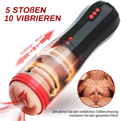 CLIMBER Saugen Vibrieren Stoßen Vokalisierung 4 IN 1 Cup Masturbator