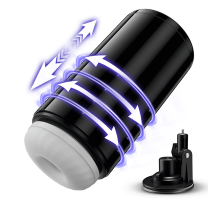 Lightspeed-7 Arten von Teleskop- und 7 Arten von Dreh-Saugnapfhalterungen, magnetischer Innenbehälter, 4-in-1-Masturbator