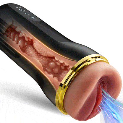 Captain - 5 Sucking 10 Vibrating Simulated Vagina Eingang Männliche Masturbation Cups