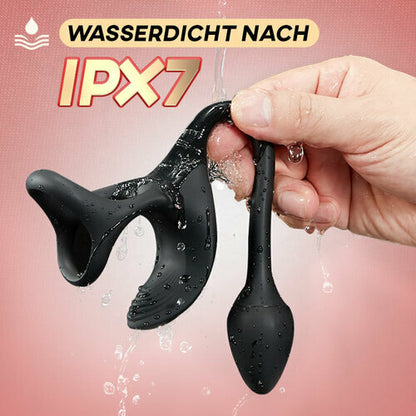 【Free  lub!】Anal Plug kugelförmiger Vibrationsstimulator mit Penisringe