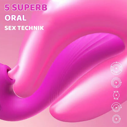 10 Vibrating 5 Flapping Sucking Klitoris lecken und G Spot Vibrator