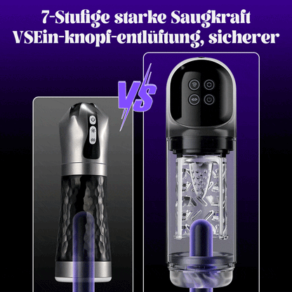 Vortex - 7 Saugmodi 7 Rotationen Stroker – 3D realistisches Gefühl wasserdichtes Heiß- & Kaltwasser-Spa Vakuum-Pumpen Masturbator