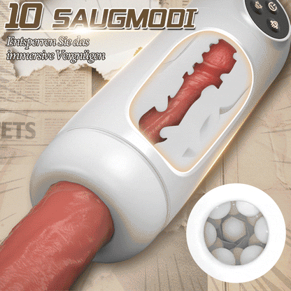 Skyline-10 Saugvibrationsstufen, Ein-Knopf-Aktivierung, App-gesteuerte Mehrpunktmassage, Masturbator für Männer