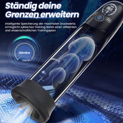 BathFun - Professionelle Penis-Pumpe Leistungsstarkes Vakuum  Vollständig wasserdicht  Intelligente Trainingsfunktion