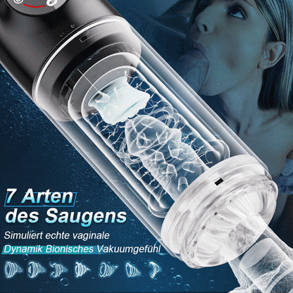 Poseidon-Bath Masturbator 3-in-1 7 Saugens + 7 Drehungens Der König der Wassermasturbation