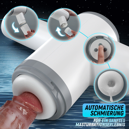 Tiden-Automatische Schmierung 8 Push 8 Suck Handheld Male Masturbator