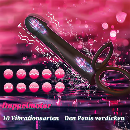 Anal-Analdildo zum Anschnallen für Paare mit vibrierendem Penisring