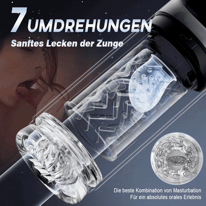 Vortex - 7 Saugen Dual-Temperatur SPA Boner Enlarger 7 Rotierende 360° Massage Masturbator