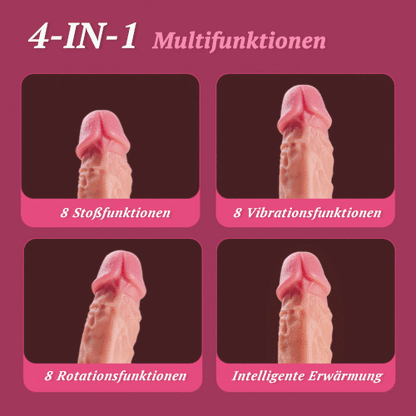 4 IN 1 Dildo 8 Stoßen Wärme Rotieren Vibrieren Acmejoy