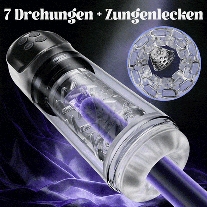 Vortex - 7 Saugmodi 7 Rotationen Stroker – 3D realistisches Gefühl wasserdichtes Heiß- & Kaltwasser-Spa Vakuum-Pumpen Masturbator