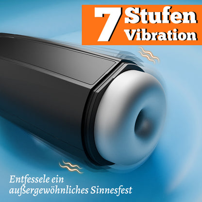 2-in-1 Elektrisch saugender, vibrierender Masturbationsbecher mit 7 Frequenzen