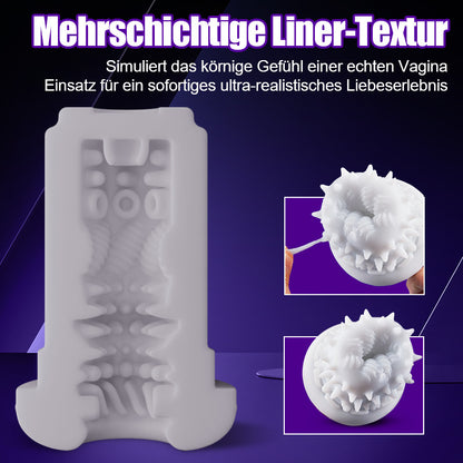 Lightspeed-7 Arten von Teleskop- und 7 Arten von Dreh-Saugnapfhalterungen, magnetischer Innenbehälter, 4-in-1-Masturbator