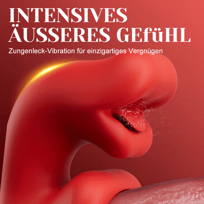 Tiefes Zungenleck-Vibrator für verlängertes Vergnügen mit 10 Wellenbewegungen & 10 Klitoris-Vibrationen – G-Punkt