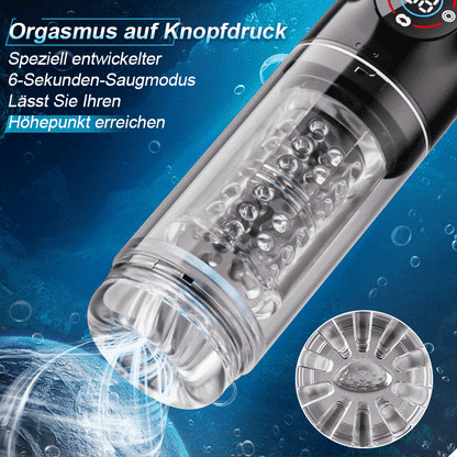 Poseidon-Bath Masturbator 3-in-1 7 Saugens + 7 Drehungens Der König der Wassermasturbation