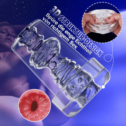 2IN1 Penispumpe 6 Saugmodi Schwarze Matte Textur YINGJUE