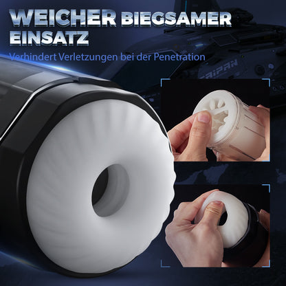 10 schiebende Rotation flügelähnlicher männlicher Masturbator