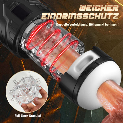 Asia 7 Teleskop-Rotations-Vibrations-Masturbator Cup für Männer