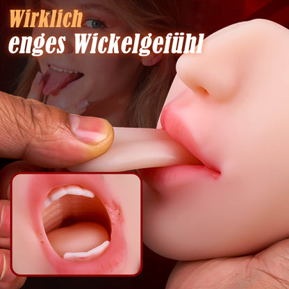 3D Texture Clitoris Oral Sex Toy Stroker 2 In 1 Pocket Pussy 0.8KG