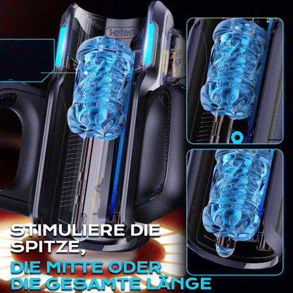 LETEN Masturbator mit 10 stoßenden Hochgeschwindigkeits und Telefonhalter