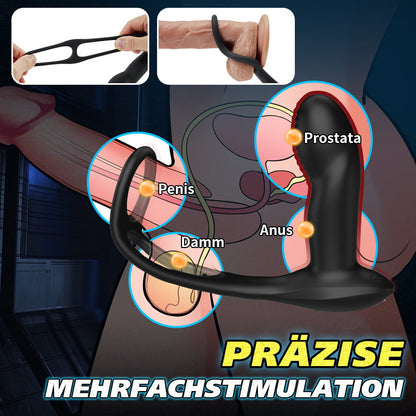 9-Frequenz-Vibrationsschwing-Prostatamassagegerät mit Spermien-Sicherungsring