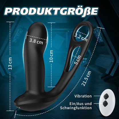 9-Frequenz-Vibrationsschwing-Prostatamassagegerät mit Spermien-Sicherungsring